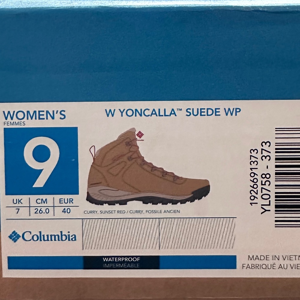 NWT. Columbia Womens W Yoncalla Suede Wp
Hiking Boots Size 9 - Picture 14 of 15